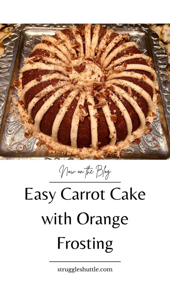 easy carrot cake with orange frosting