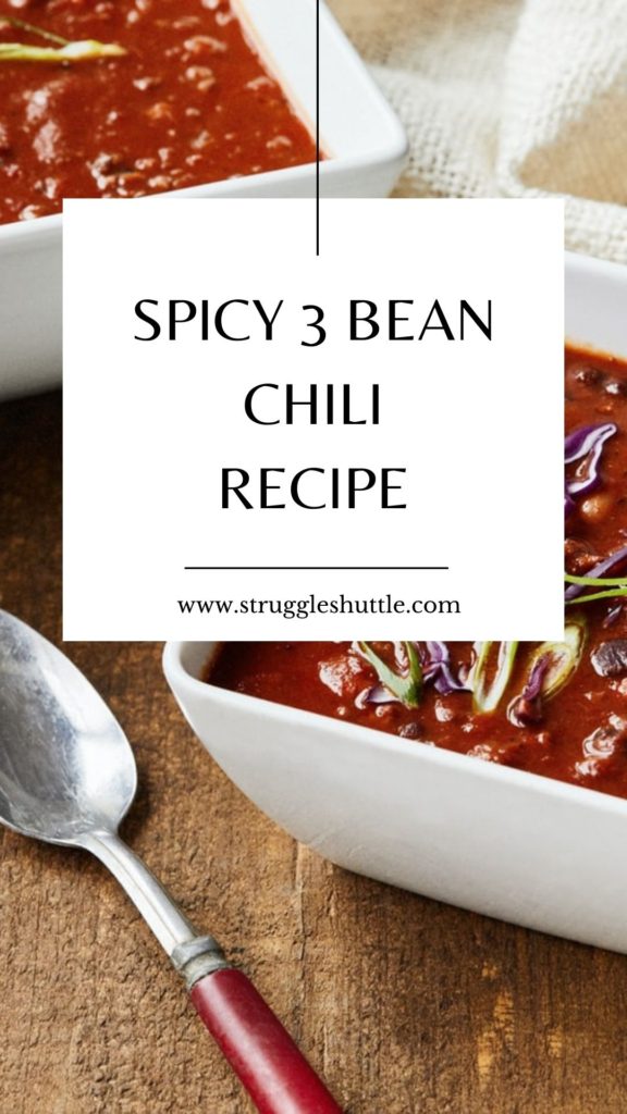 spicy 3 bean chili